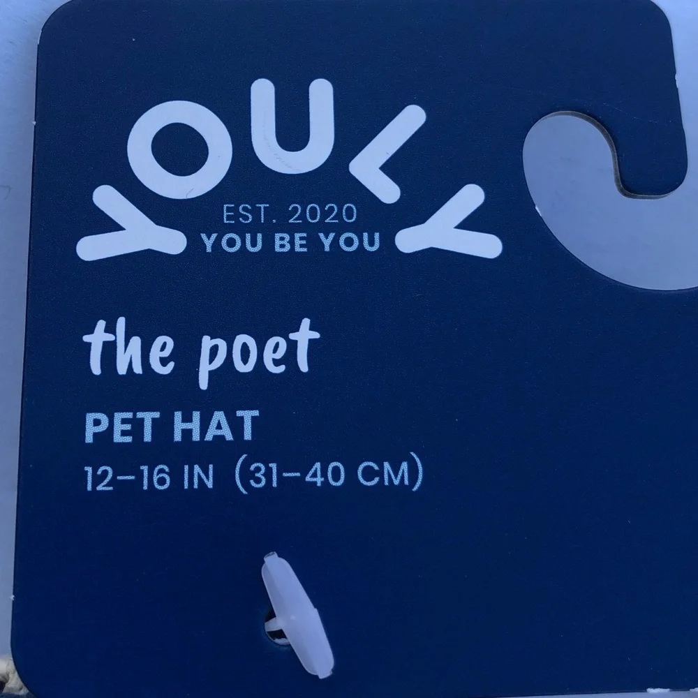 NWT Youly The Poet Dog hat visor S M